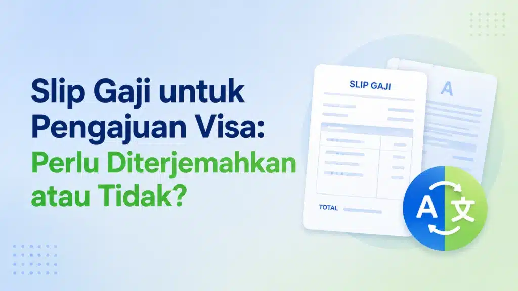 Slip Gaji untuk Pengajuan Visa: Perlu Diterjemahkan atau Tidak?